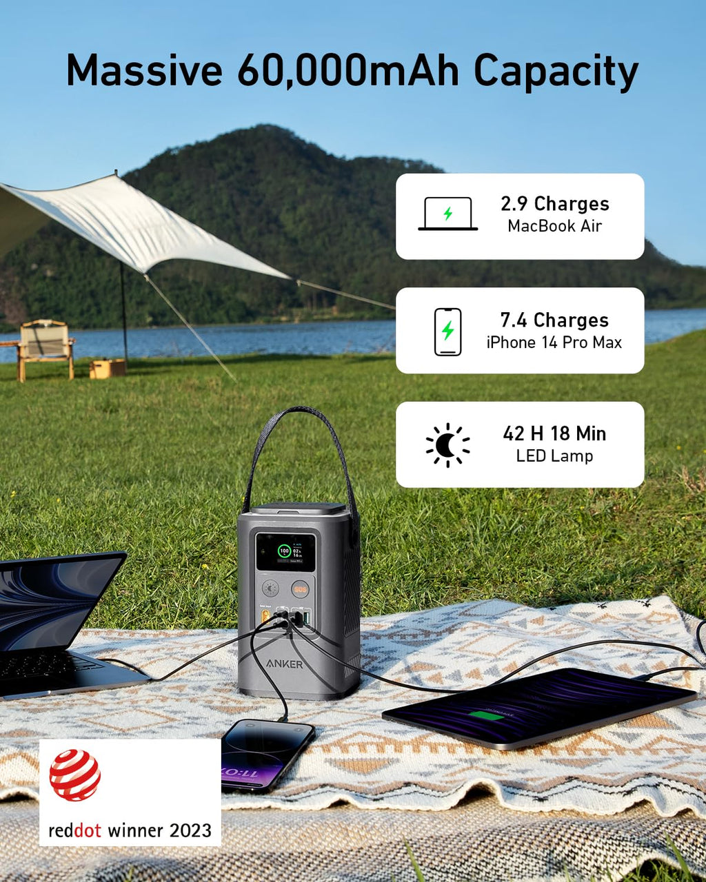 Anker <b>548</b> Power Bank (PowerCore Reserve 192Wh) - Black Girl Golf