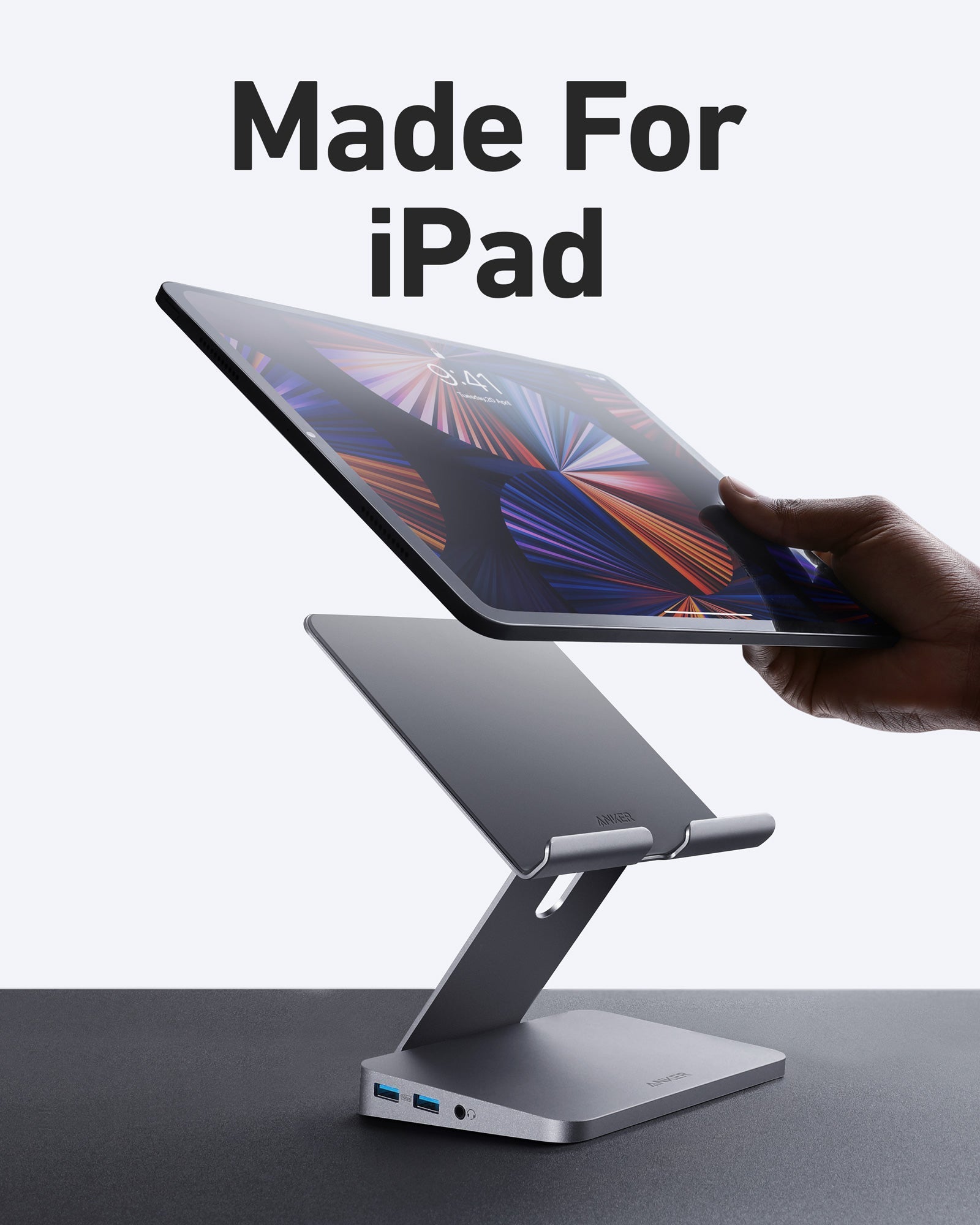 Anker <b>551</b> USB - C Hub (8 - in - 1, Tablet Stand) - Black Girl Golf
