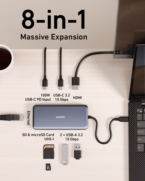 Anker <b>555</b> USB - C Hub (8 - in - 1) - Black Girl Golf