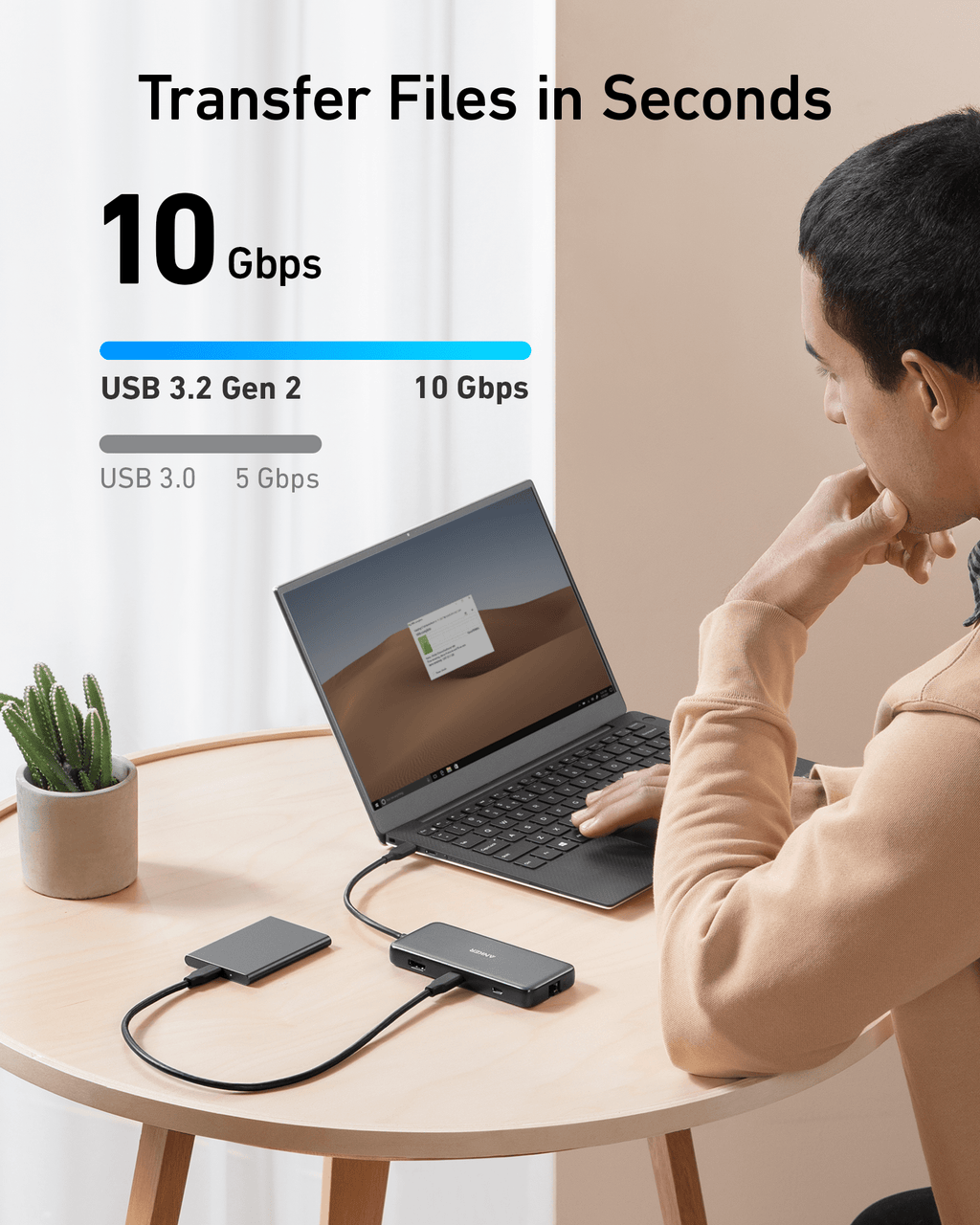 Anker <b>555</b> USB - C Hub (8 - in - 1) - Black Girl Golf