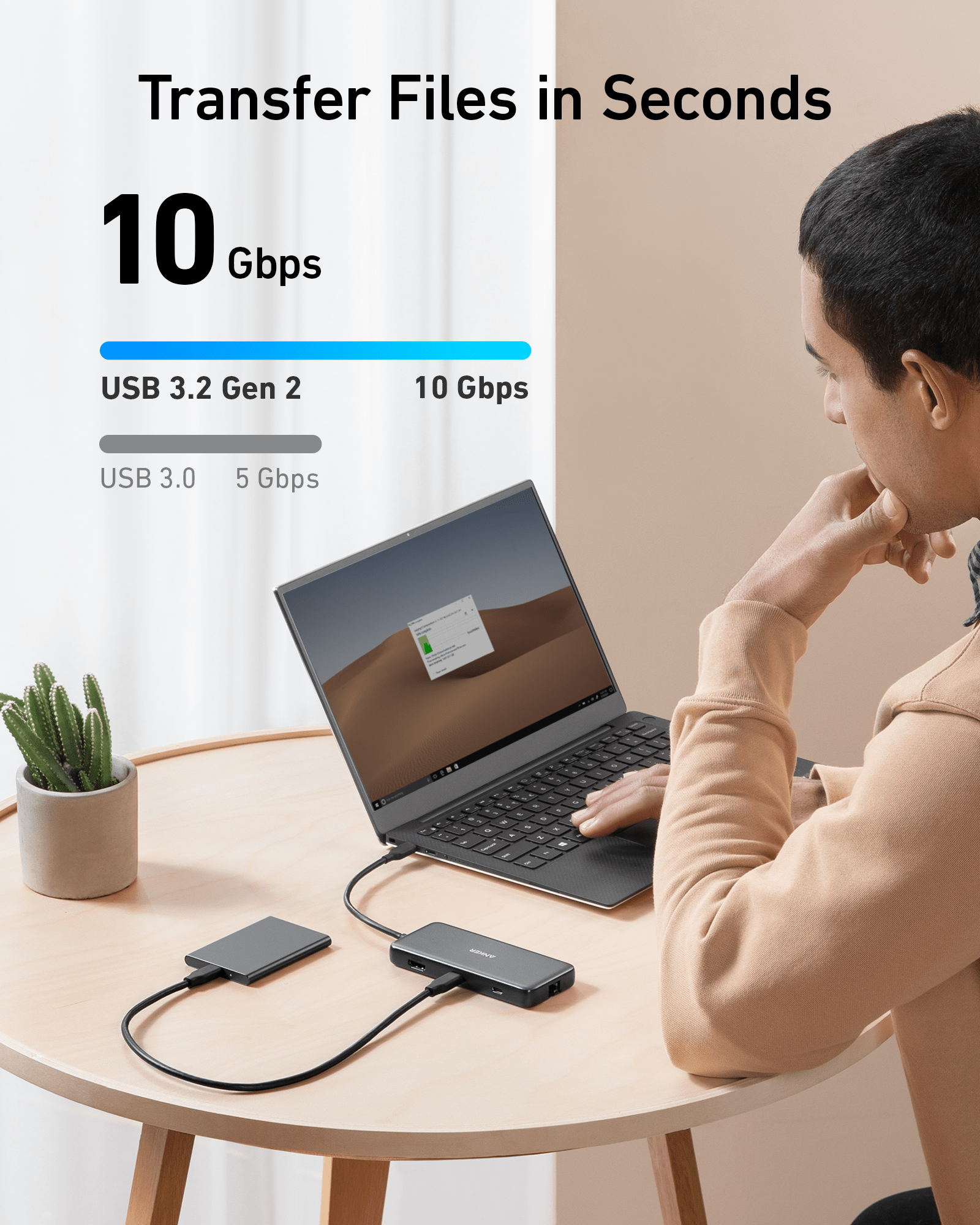 Anker <b>555</b> USB - C Hub (8 - in - 1) - Black Girl Golf