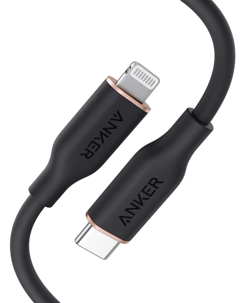Anker <b>641</b> USB - C to Lightning Cable (Flow, 3 ft Silicone) - Black Girl Golf