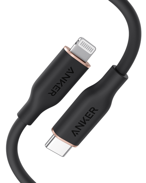 Anker <b>641</b> USB - C to Lightning Cable (Flow, 3 ft Silicone) - Black Girl Golf
