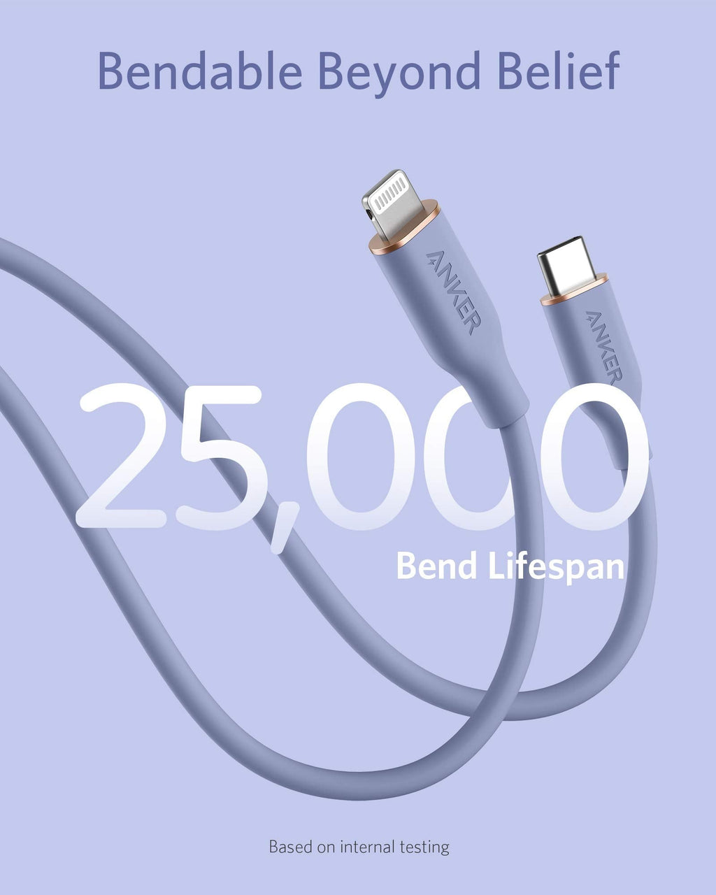 Anker <b>641</b> USB - C to Lightning Cable (Flow, Silicone) - Black Girl Golf