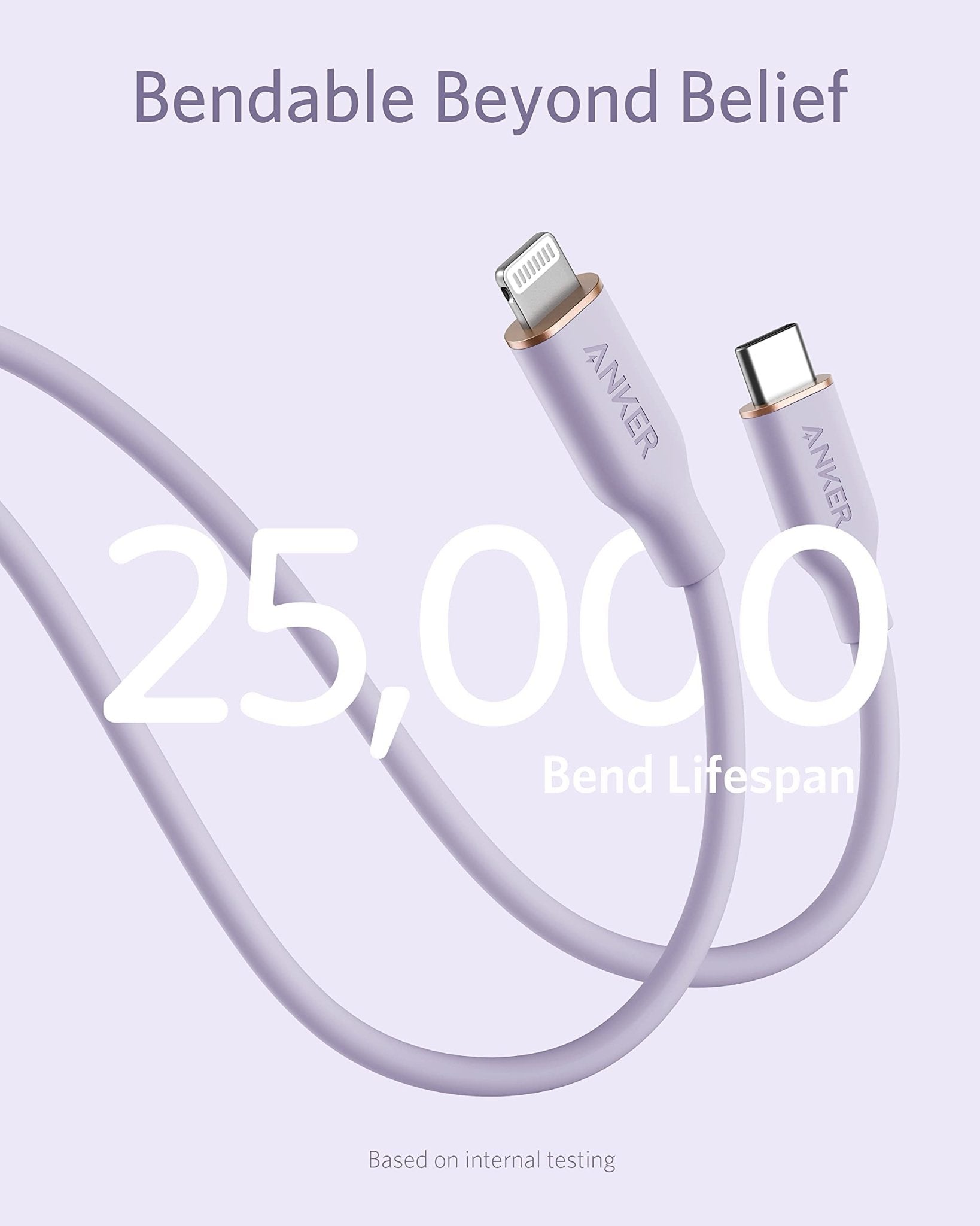 Anker <b>641</b> USB - C to Lightning Cable (Flow, Silicone) - Black Girl Golf