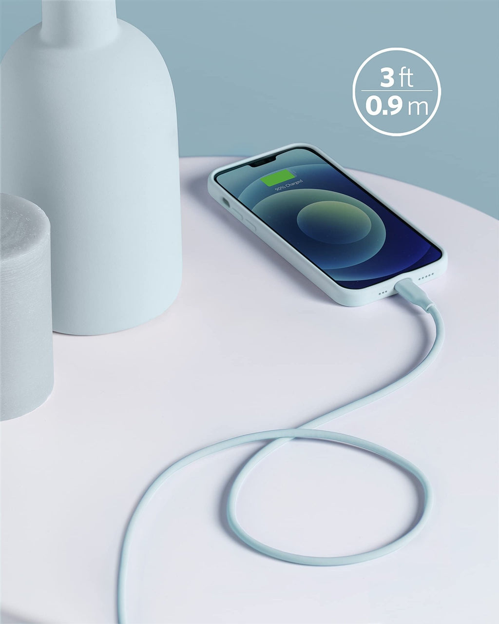 Anker <b>641</b> USB - C to Lightning Cable (Flow, Silicone) - Black Girl Golf