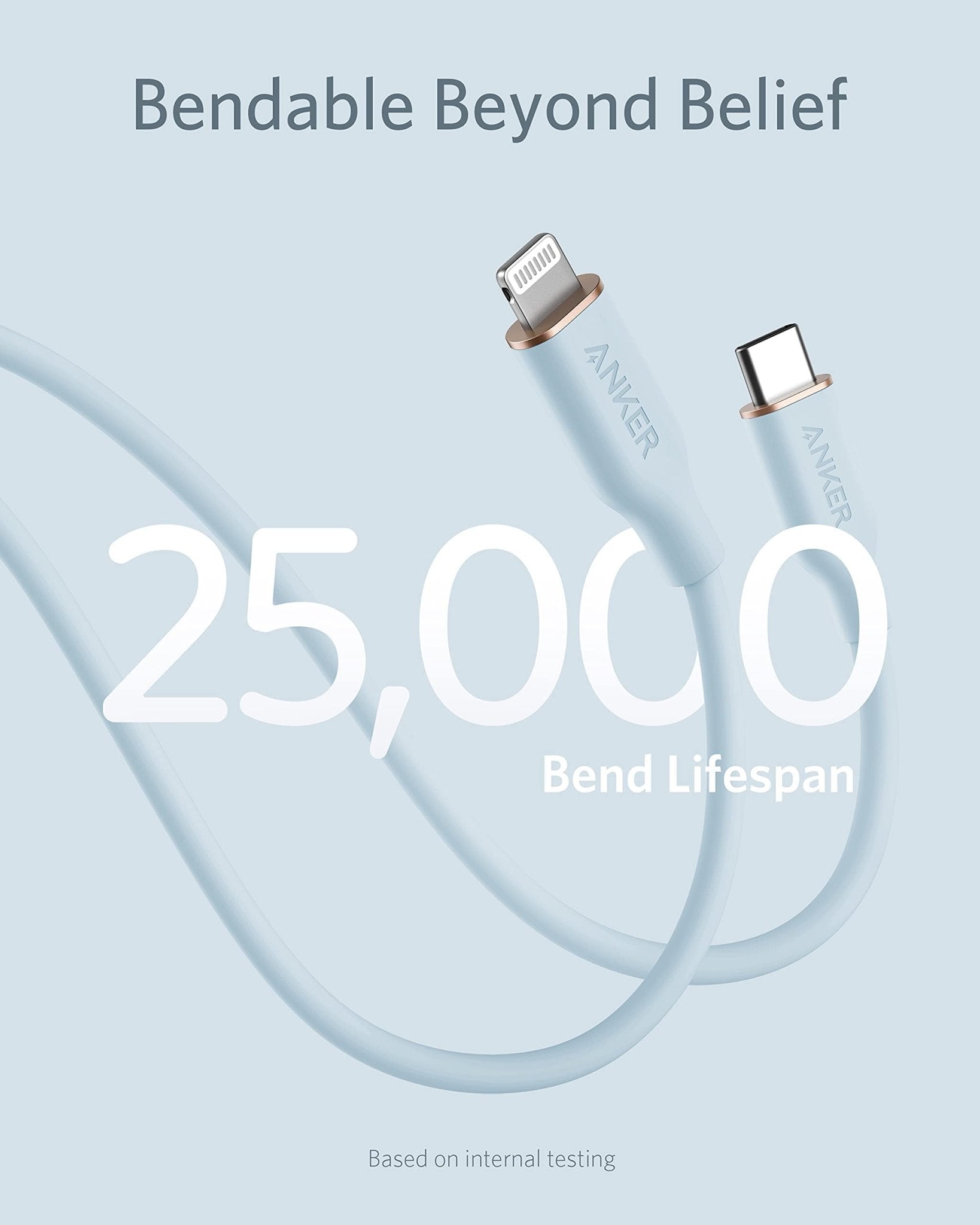 Anker <b>641</b> USB - C to Lightning Cable (Flow, Silicone) - Black Girl Golf