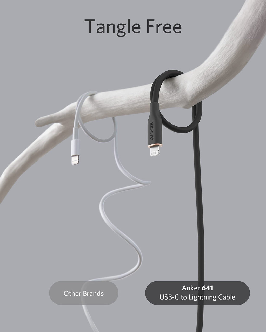 Anker <b>641</b> USB - C to Lightning Cable (Flow, Silicone) - Black Girl Golf