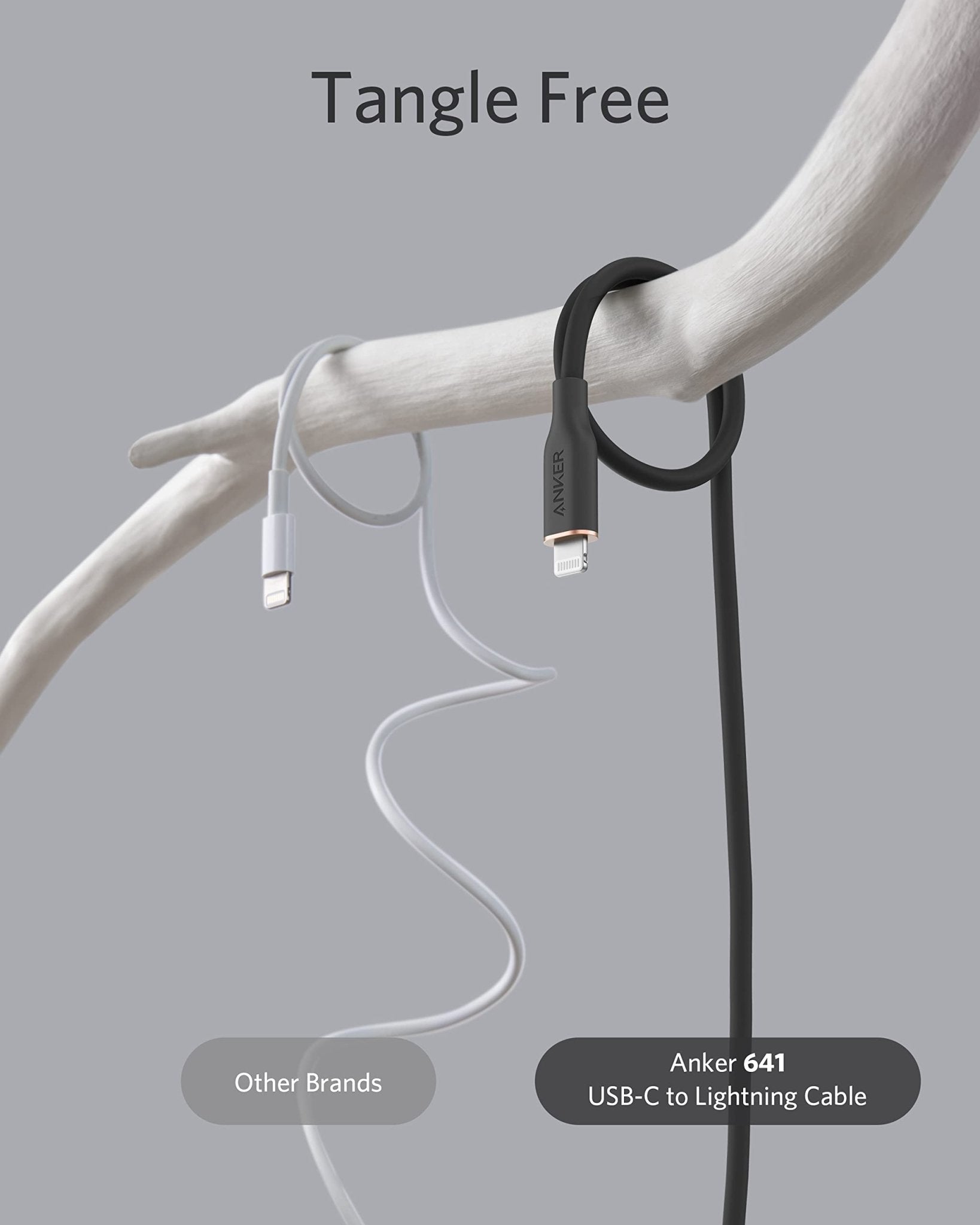 Anker <b>641</b> USB - C to Lightning Cable (Flow, Silicone) - Black Girl Golf