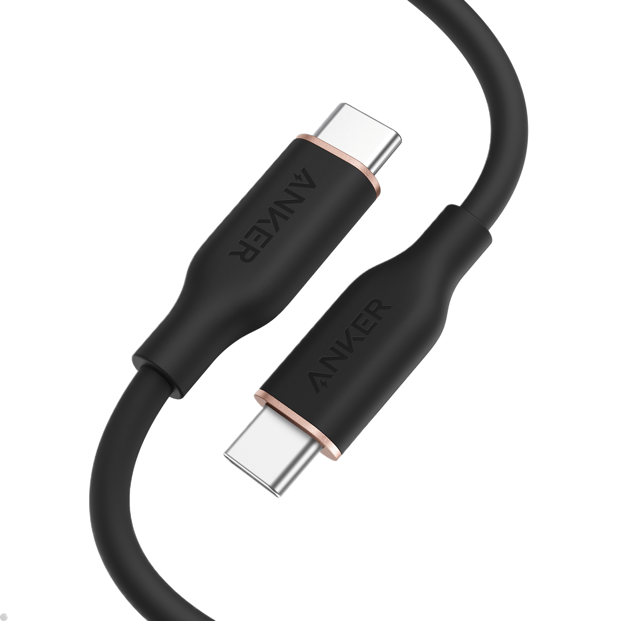Anker <b>643</b> USB - C to USB - C Cable (Flow, Silicone) - Black Girl Golf
