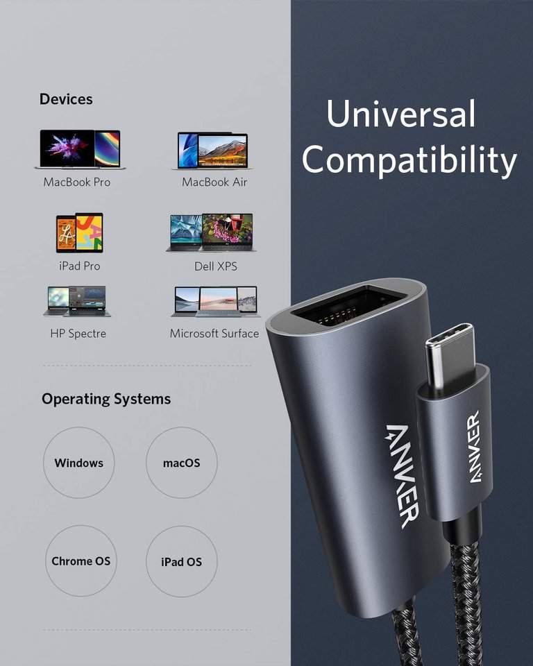 Anker <b>PowerExpand</b> USB - C to Gigabit Ethernet Adapter - Black Girl Golf