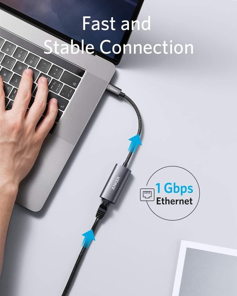 Anker <b>PowerExpand</b> USB - C to Gigabit Ethernet Adapter - Black Girl Golf
