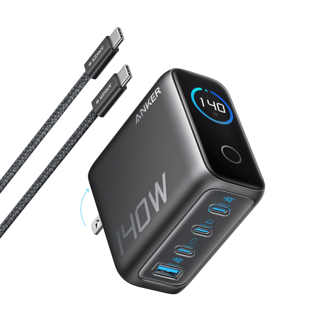 Anker Charger (140W, 4-Port, PD 3.1) with USB-C Cable - Black Girl Golf
