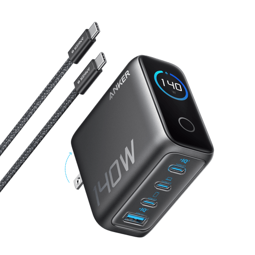 Anker Charger (140W, 4-Port, PD 3.1) with USB-C Cable - Black Girl Golf
