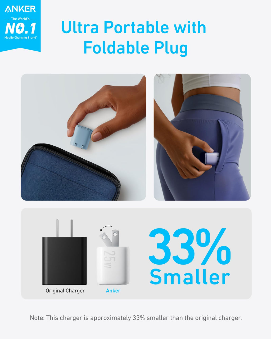 Anker Charger (25W, Compact) - Black Girl Golf