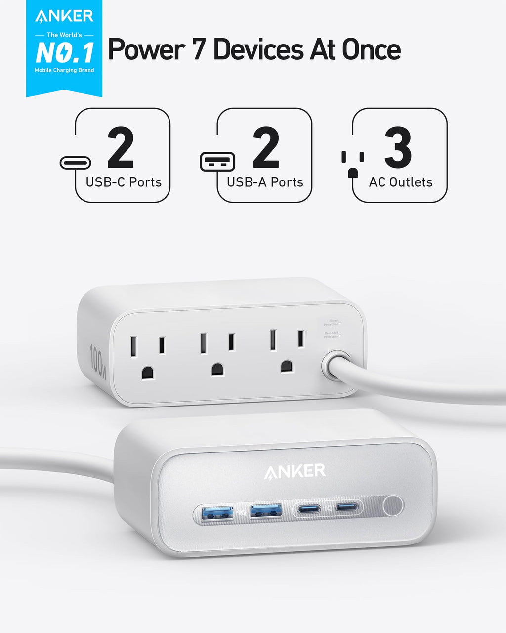 Anker Charging Station (7 - in - 1, 100W) - Black Girl Golf