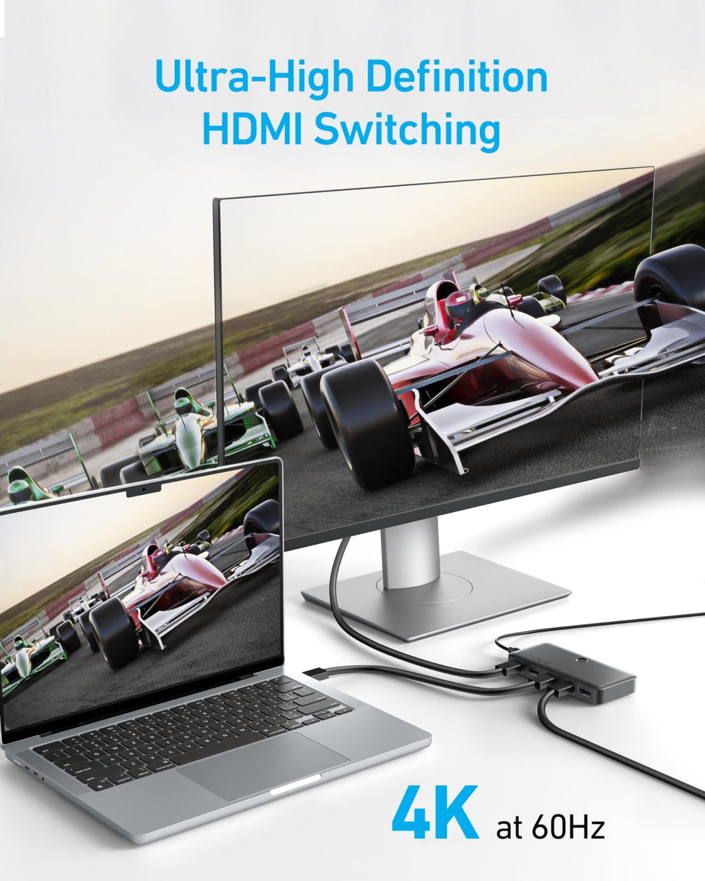 Anker HDMI Switch (4 in 1 Out, 4K HDMI) - Black Girl Golf