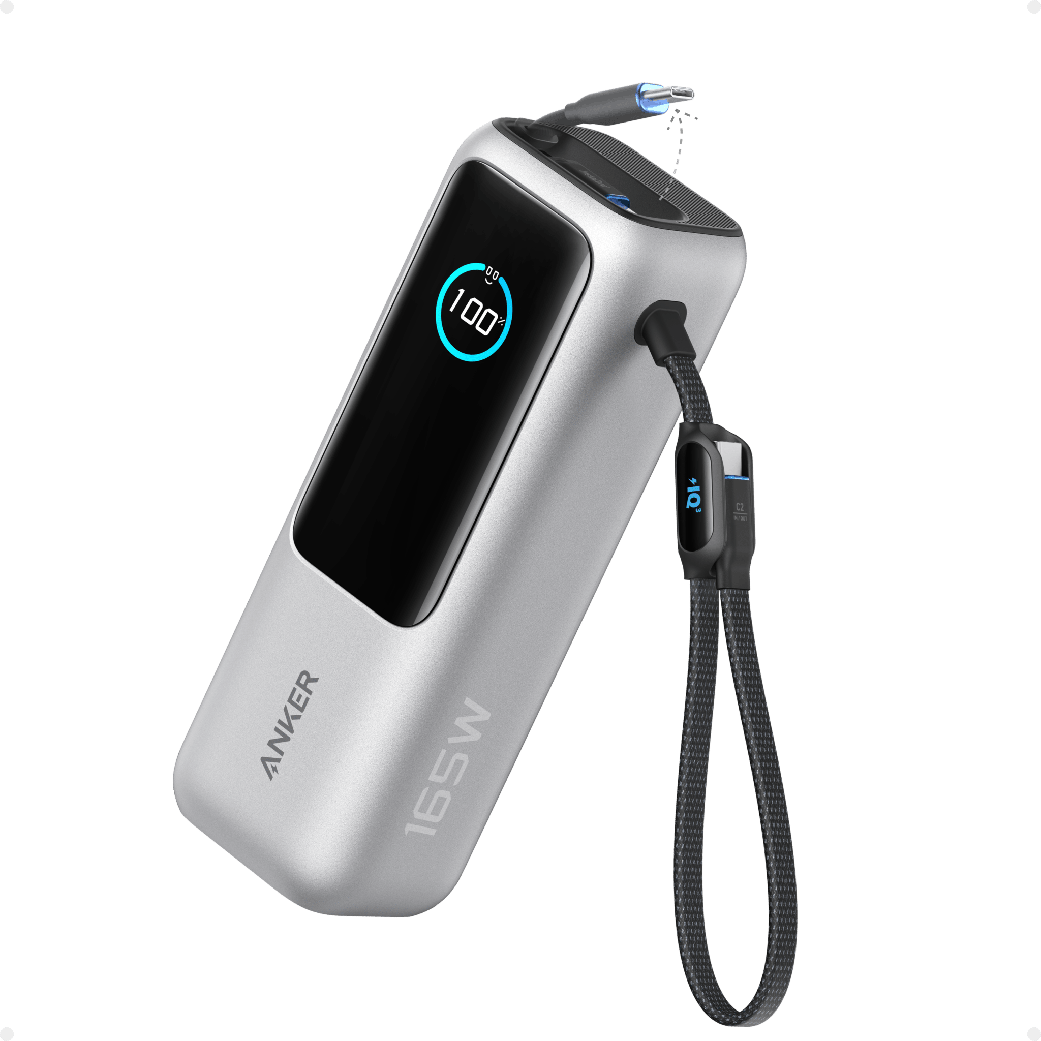 Anker Laptop Power Bank (25K, 165W, Built - In and Retractable Cables) - Black Girl Golf