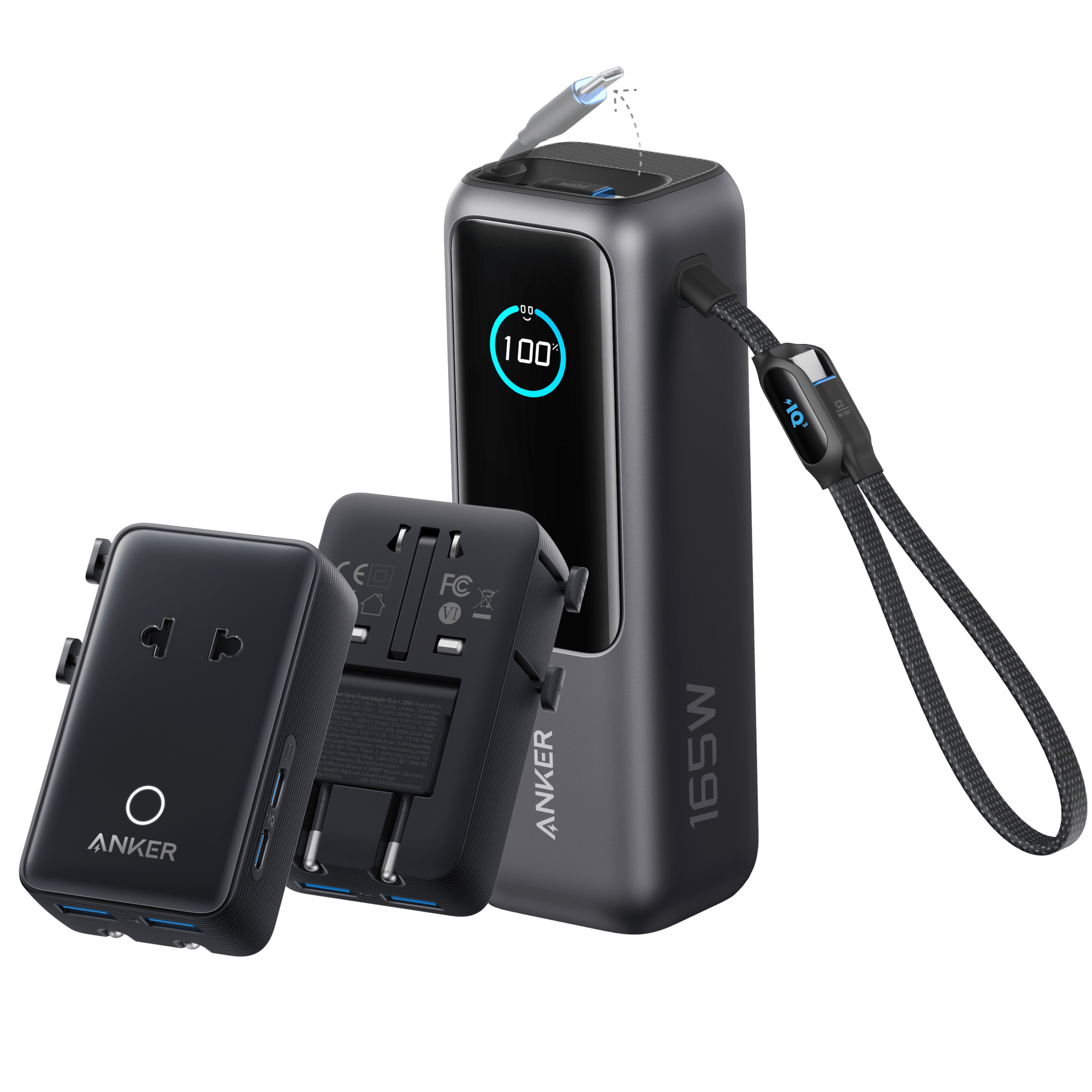 Anker Laptop Power Bank (25K, 165W, Built-In and Retractable Cables) - Black Girl Golf