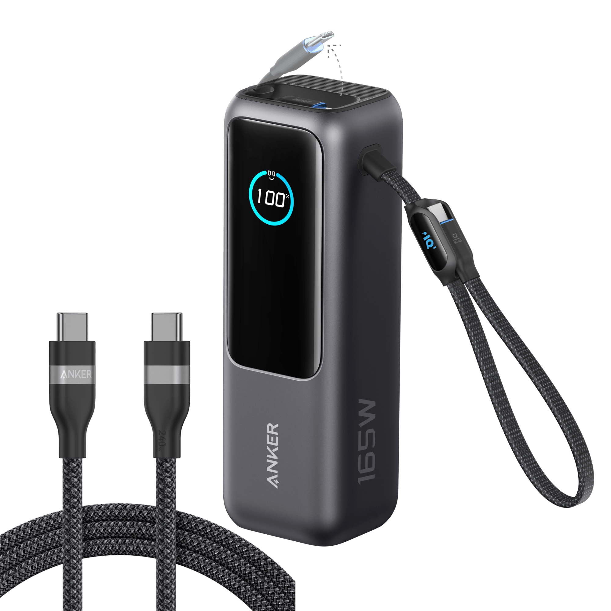 Anker Laptop Power Bank (25K, 165W, Built-In and Retractable Cables) - Black Girl Golf