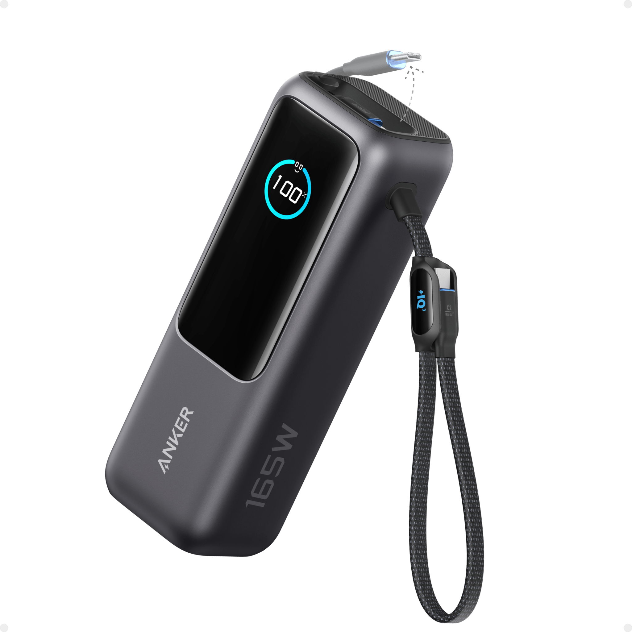 Anker Laptop Power Bank (25K, 165W, Built - In and Retractable Cables) - Black Girl Golf