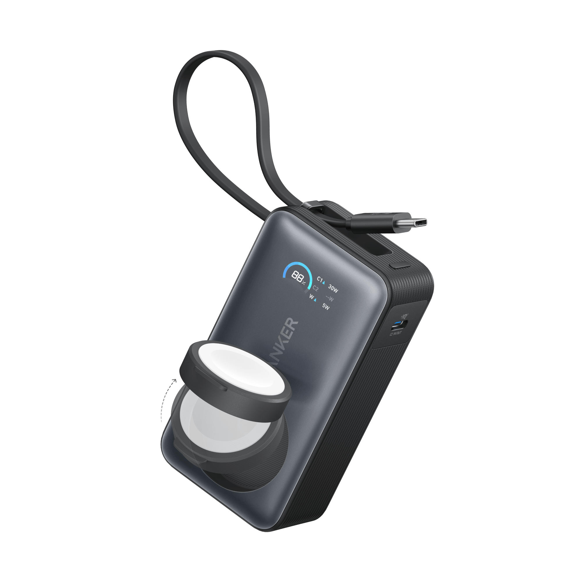 Anker MagGo Power Bank (10K, 35W, For Apple Watch) - Black Girl Golf