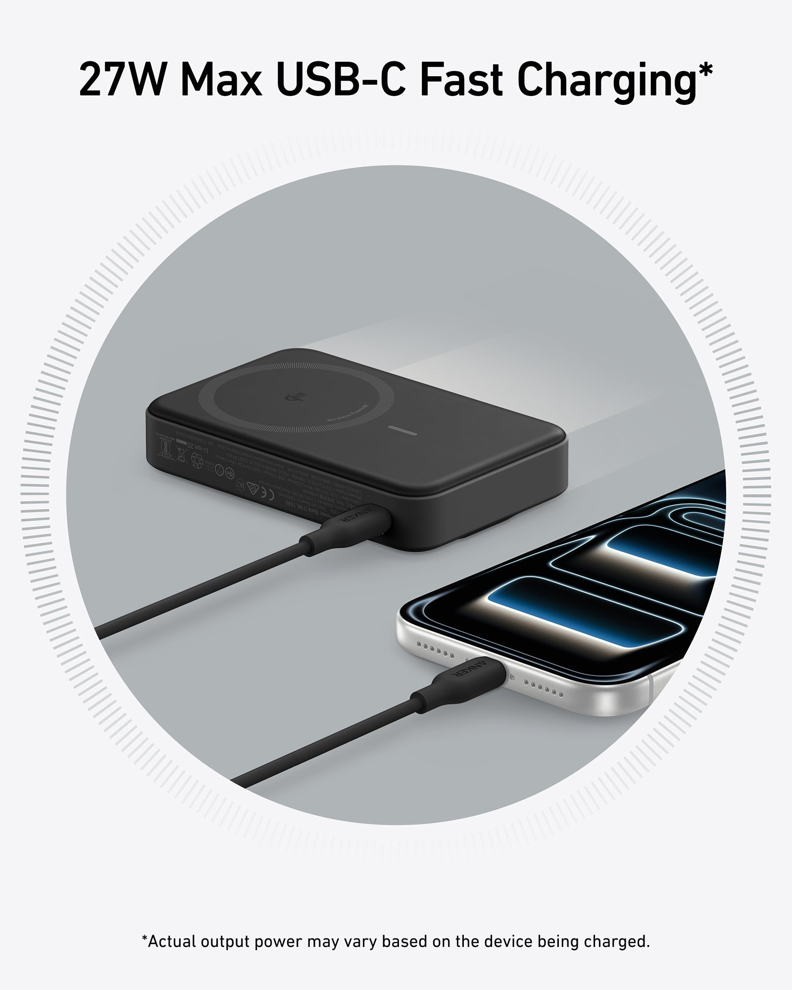 Anker MagGo Power Bank (10K) - Black Girl Golf