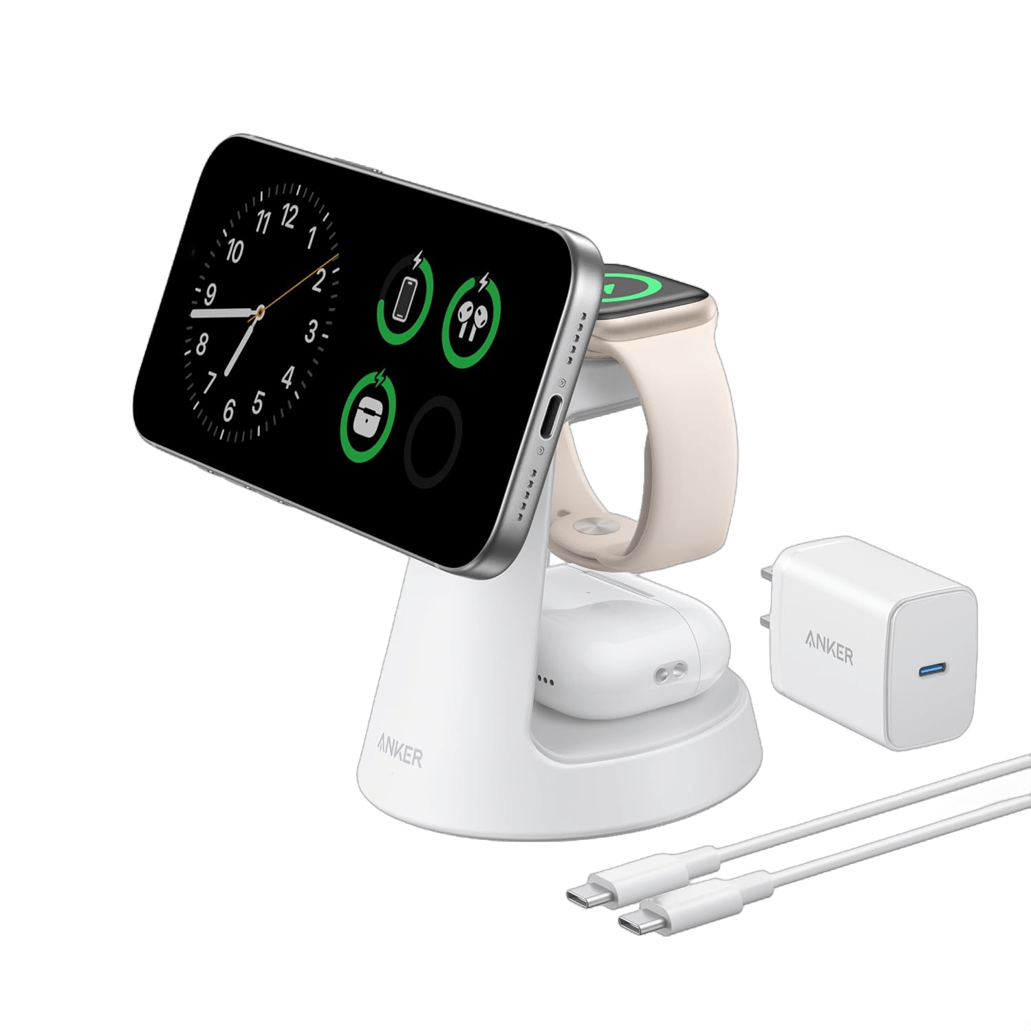 Anker MagGo Wireless Charging Station (3-in-1, Dock Stand) - Black Girl Golf