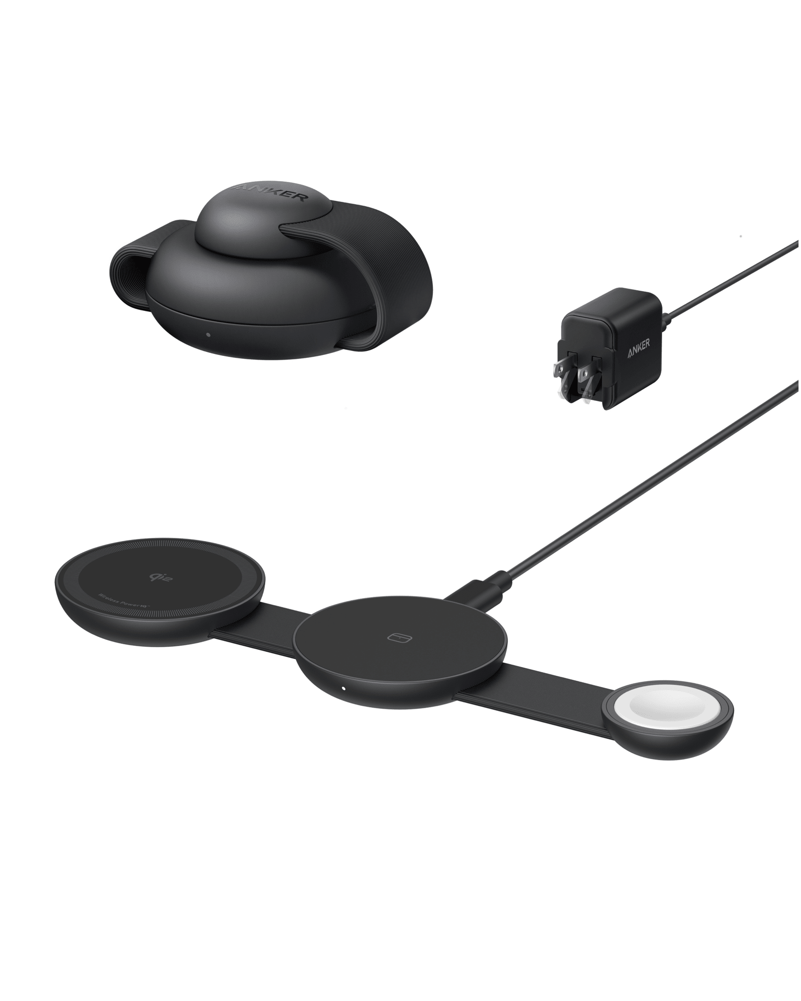 Anker MagGo Wireless Charging Station (3 - in - 1, Foldable Pad) - Black Girl Golf