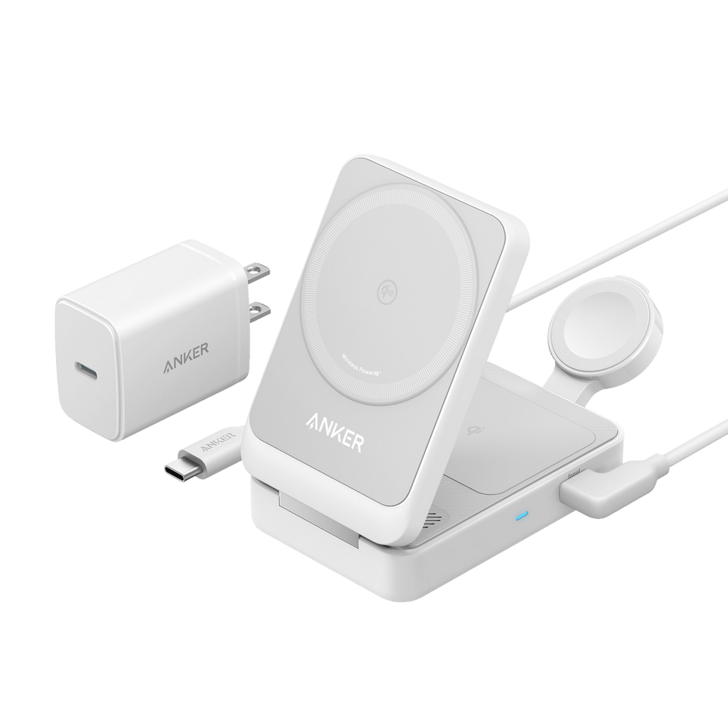 Anker MagGo Wireless Charging Station (Foldable 3 - in - 1) - Black Girl Golf