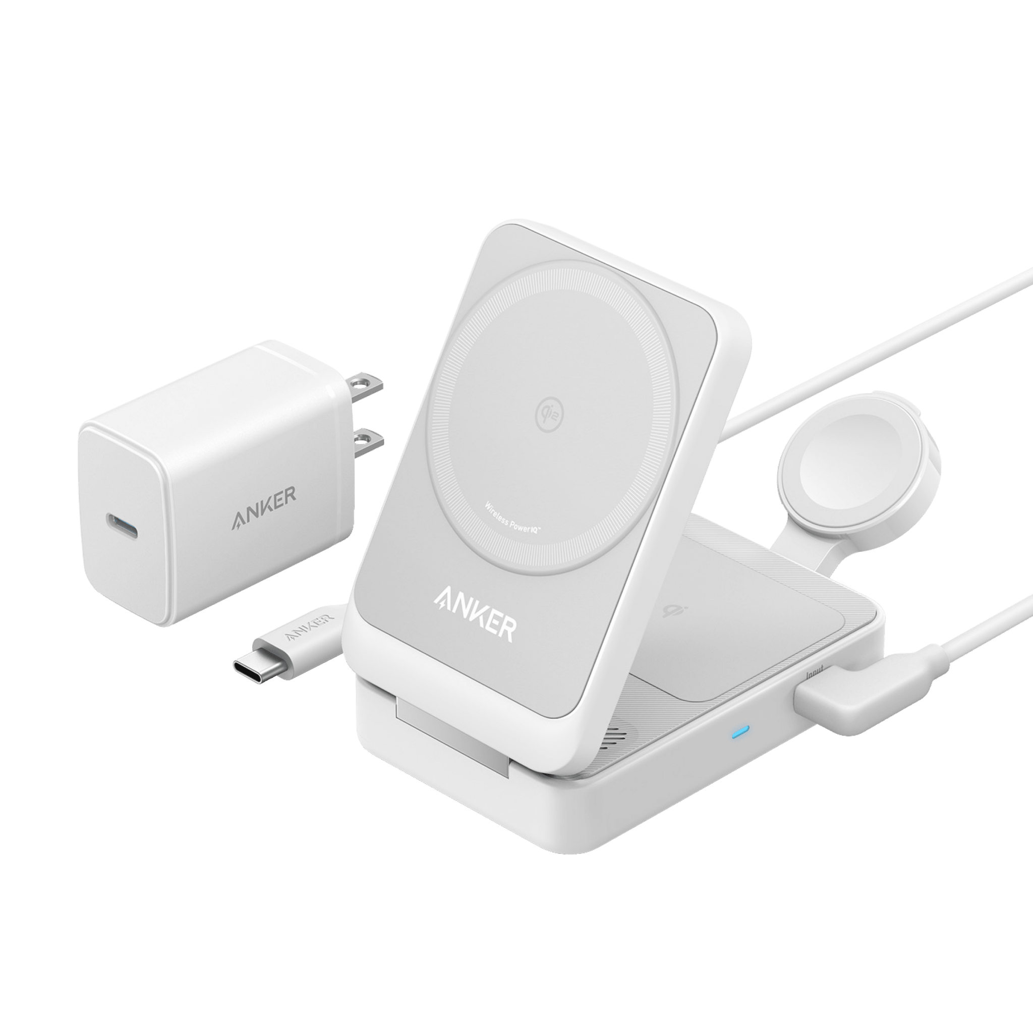 Anker MagGo Wireless Charging Station (Foldable 3 - in - 1) - Black Girl Golf