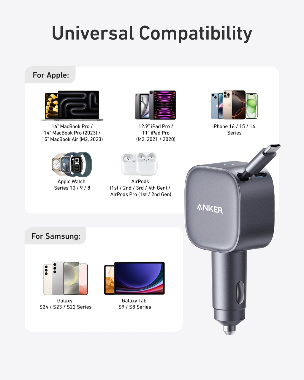 Anker Nano 75W Car Charger - Black Girl Golf