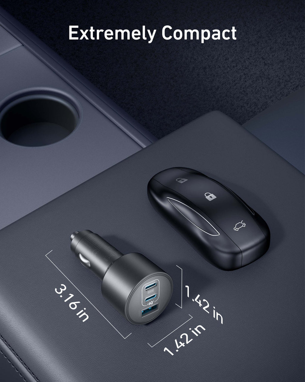 Anker Nano Car Charger (167.5W, 3 Ports) - Black Girl Golf