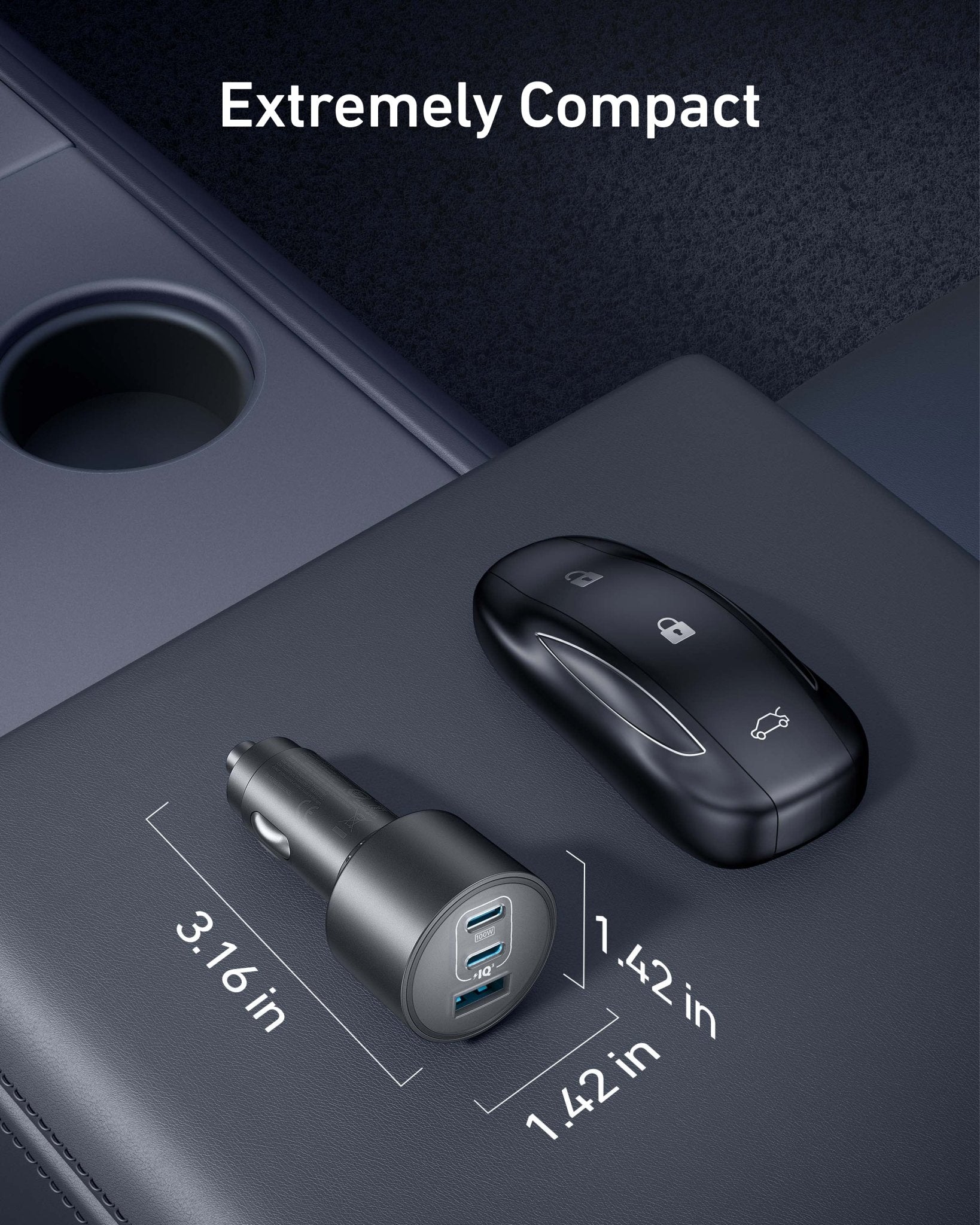 Anker Nano Car Charger (167.5W, 3 Ports) - Black Girl Golf
