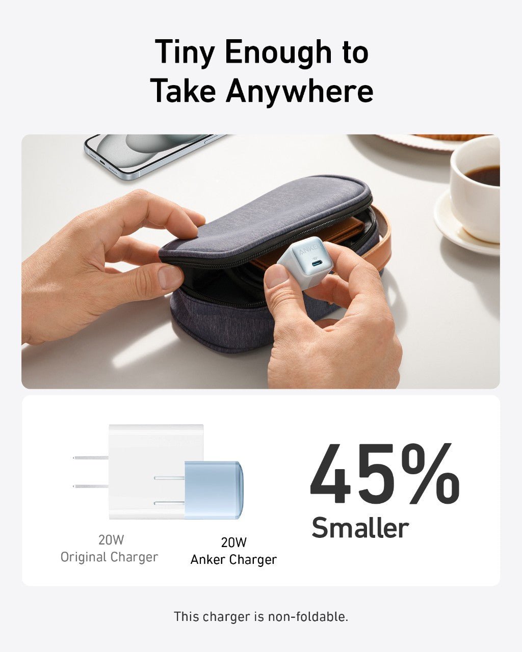 Anker Nano Charger (20W) - Black Girl Golf