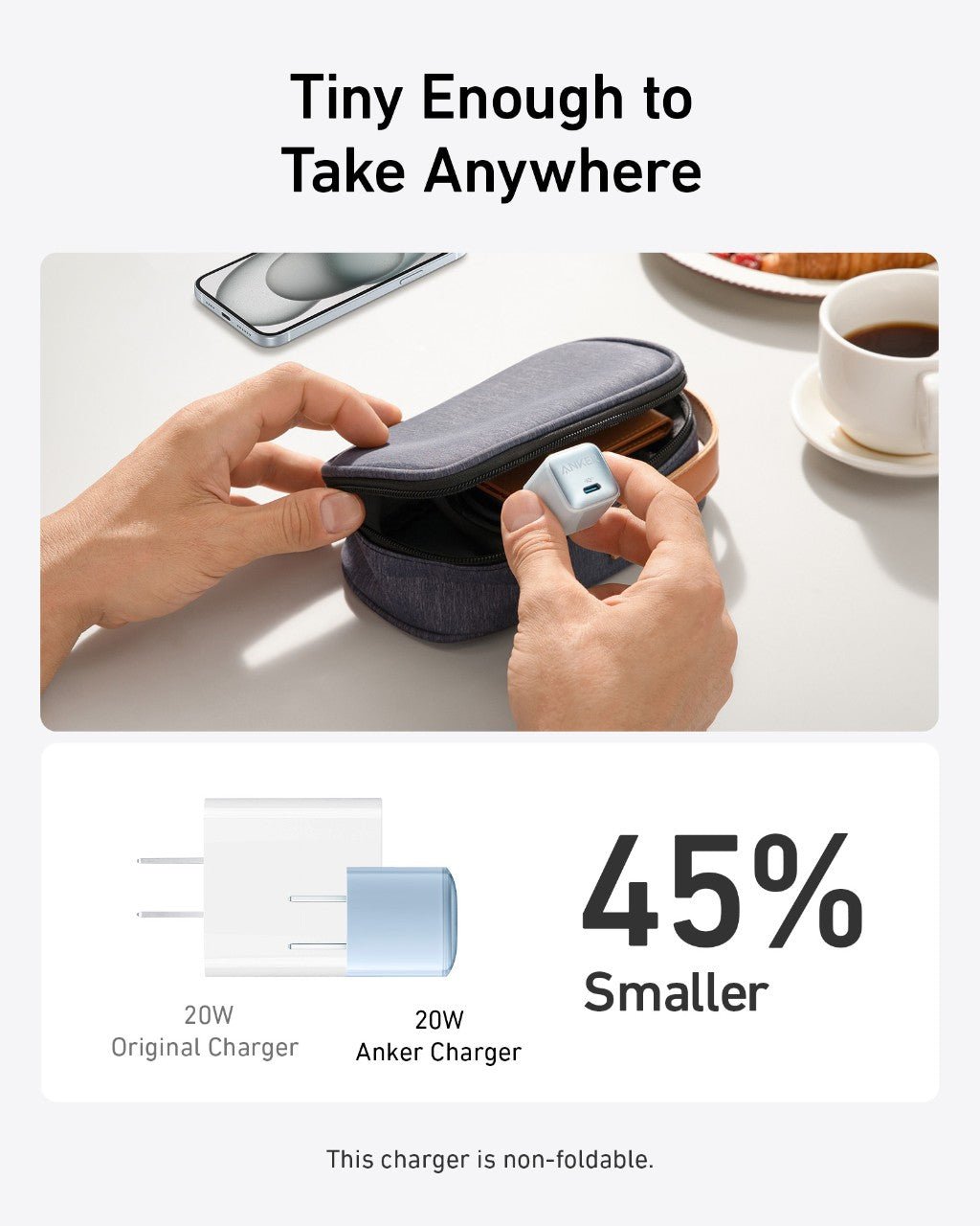 Anker Nano Charger (20W) - Black Girl Golf