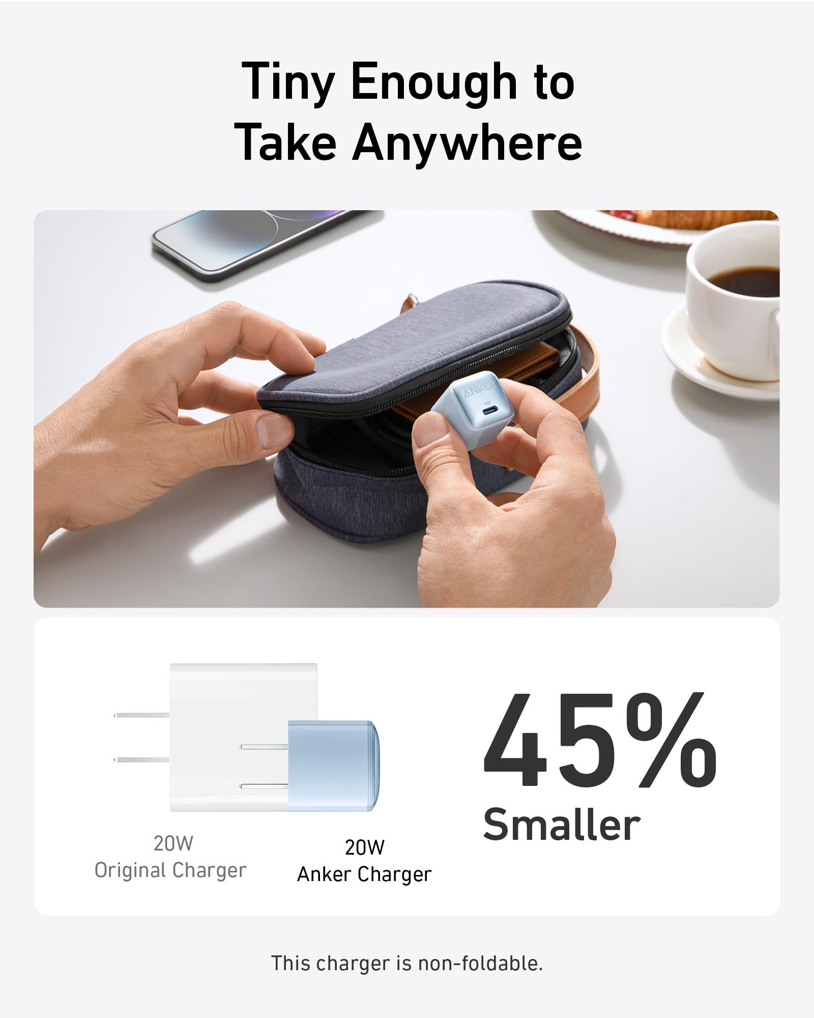 Anker Nano Charger (20W) - Black Girl Golf