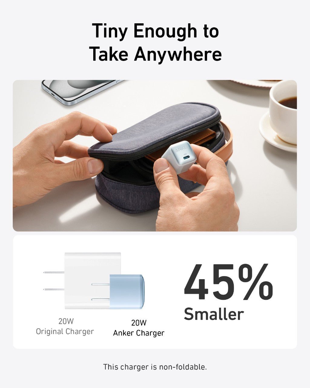 Anker Nano Charger (20W) - Black Girl Golf