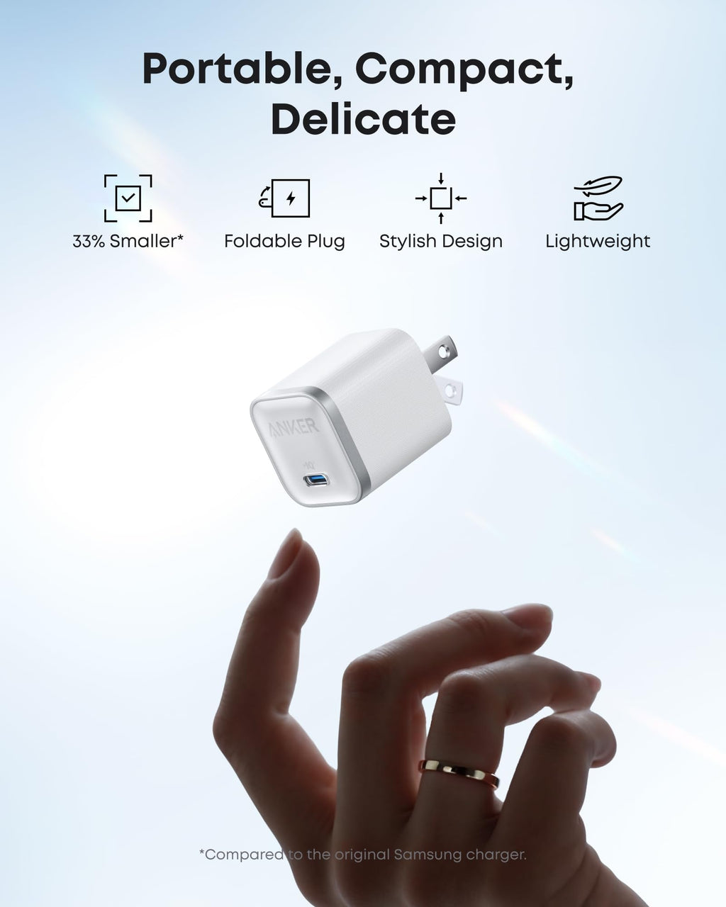 Anker Nano Charger (45W) with USB - C to USB - C Cable - Black Girl Golf