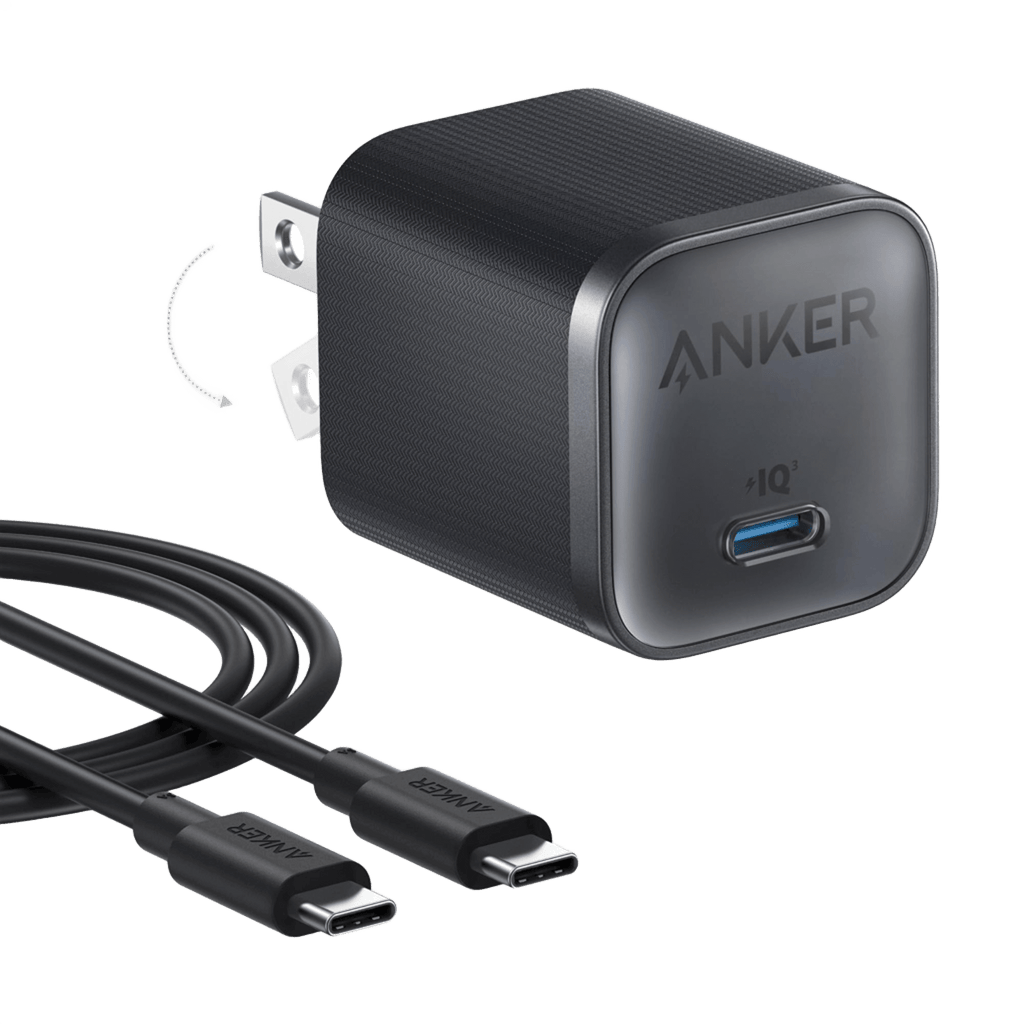 Anker Nano Charger (45W) with USB - C to USB - C Cable - Black Girl Golf