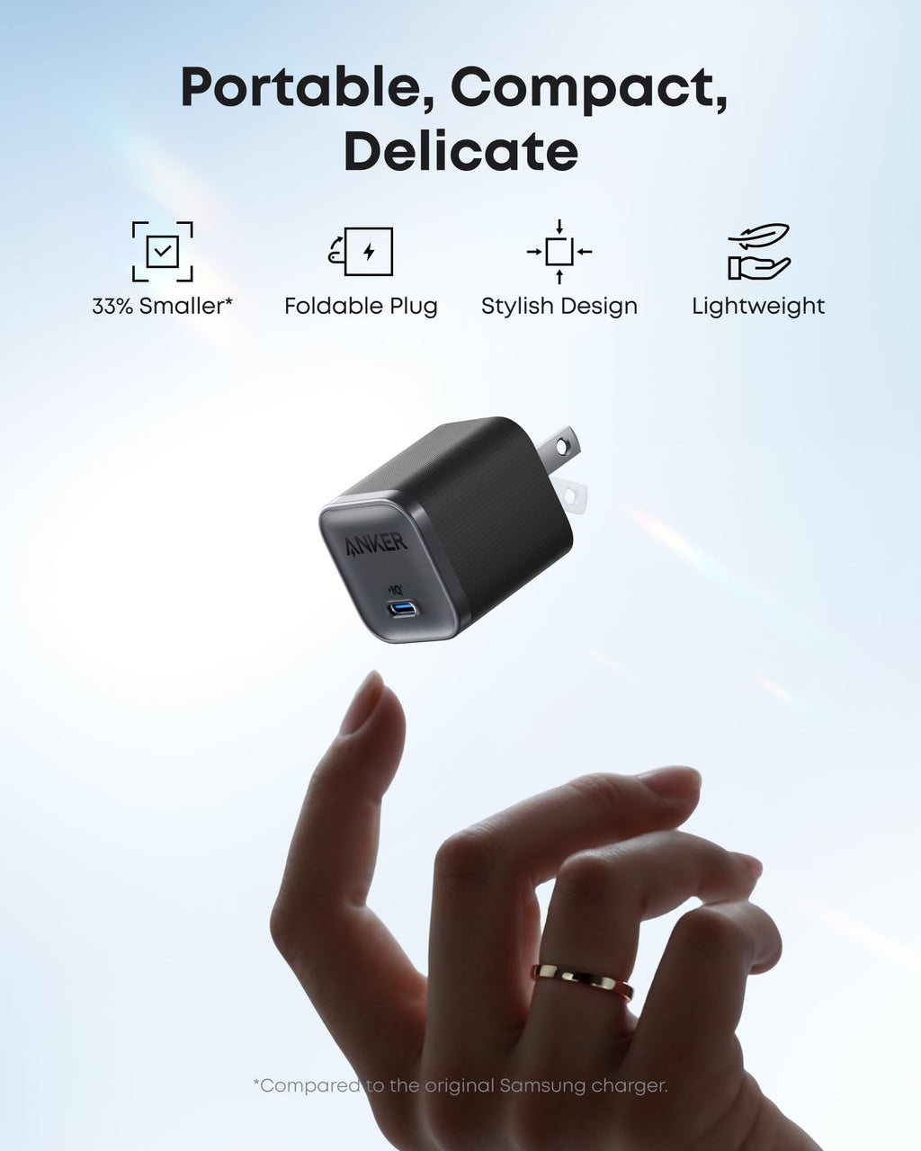 Anker Nano Charger (45W) with USB - C to USB - C Cable - Black Girl Golf