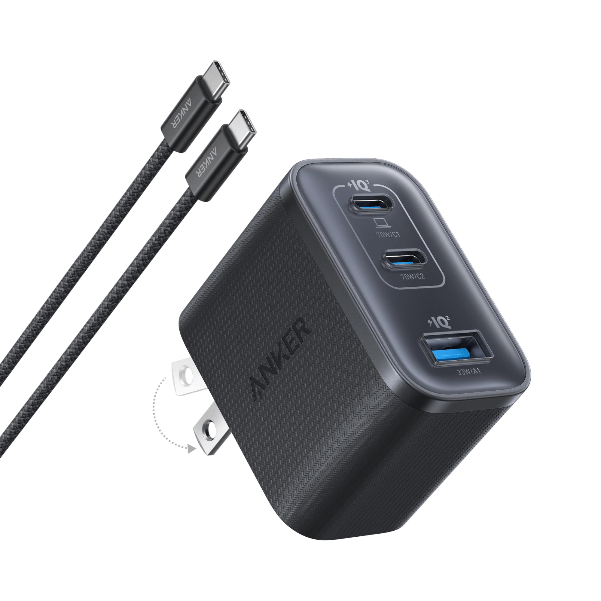 Anker Nano Charger (70W, 3 Ports) - Black Girl Golf