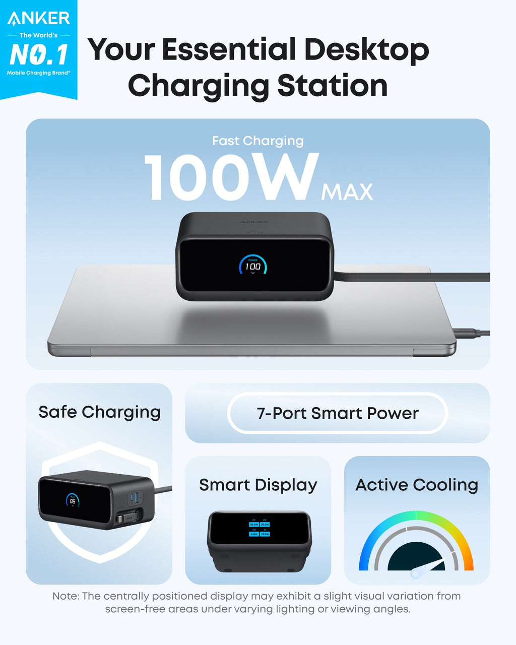 Anker Nano Charging Station (7 - in - 1, 100W) - Black Girl Golf