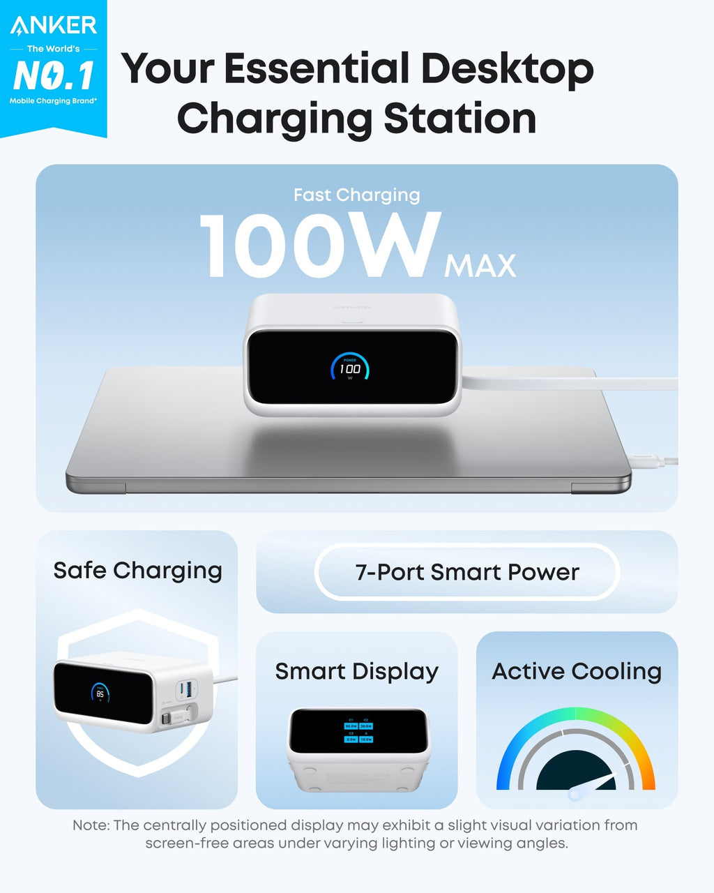 Anker Nano Charging Station (7 - in - 1, 100W) - Black Girl Golf