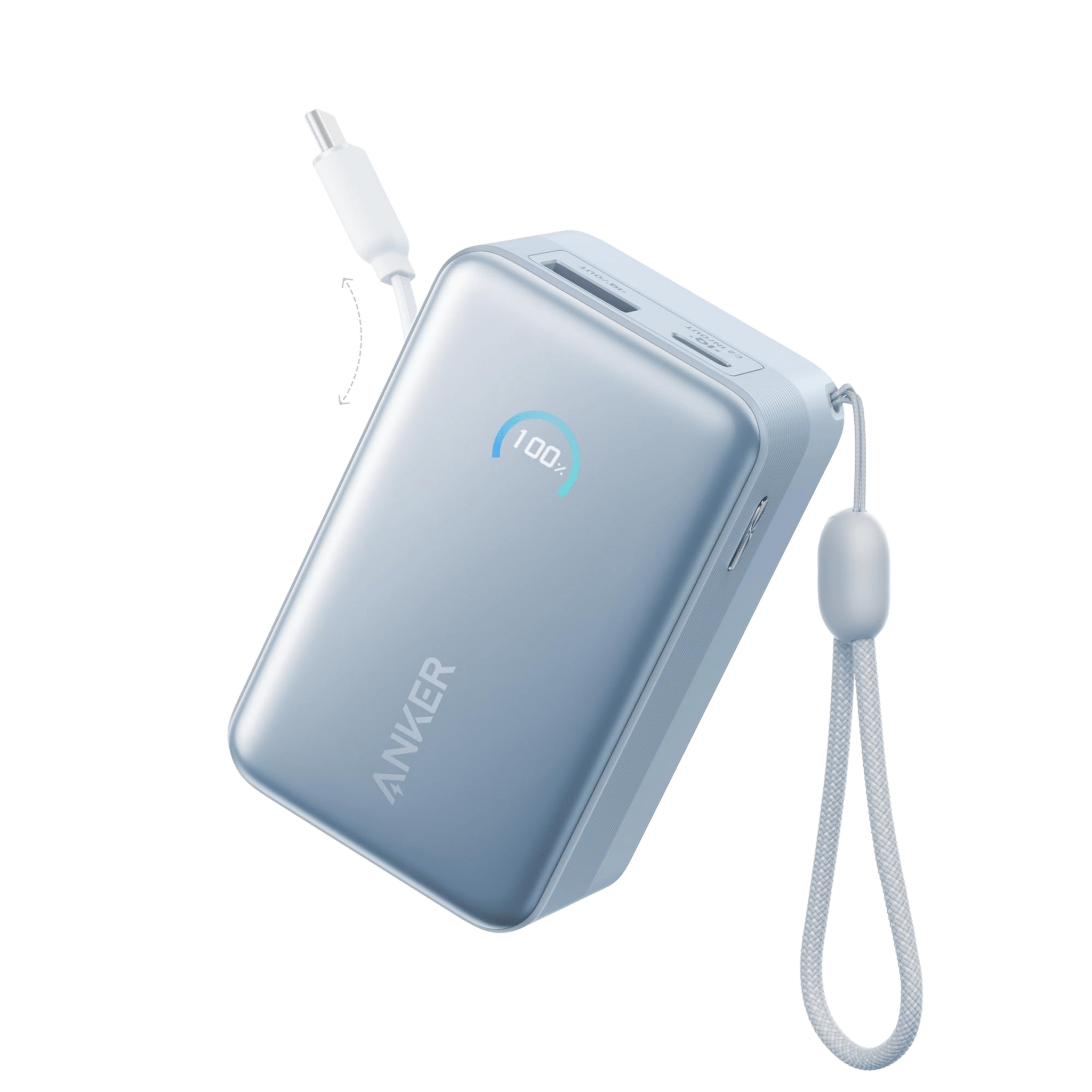 Anker Nano Power Bank (10K, 45W, Built-In Retractable USB-C Cable) - Black Girl Golf