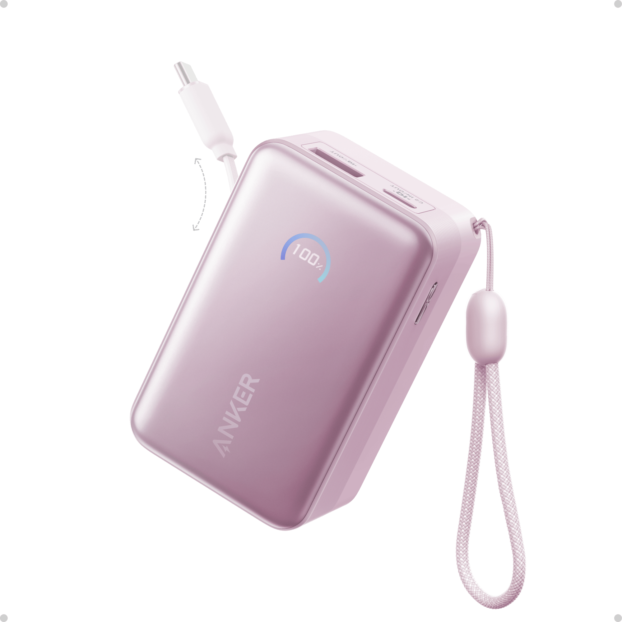Anker Nano Power Bank (10K, 45W, Built-In Retractable USB-C Cable) - Black Girl Golf