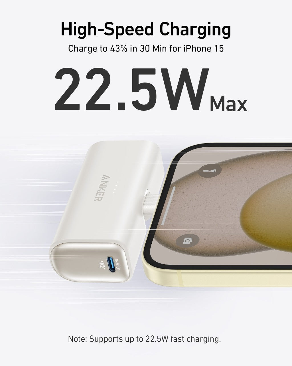 Anker Nano Power Bank (22.5W, Built - In USB - C Connector) - Black Girl Golf