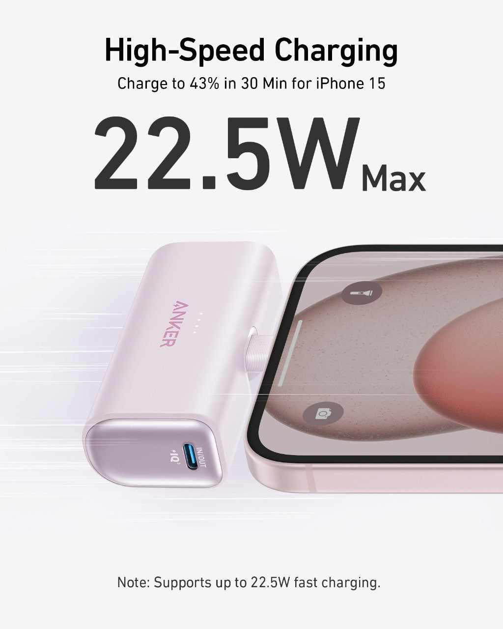 Anker Nano Power Bank (22.5W, Built - In USB - C Connector) - Black Girl Golf