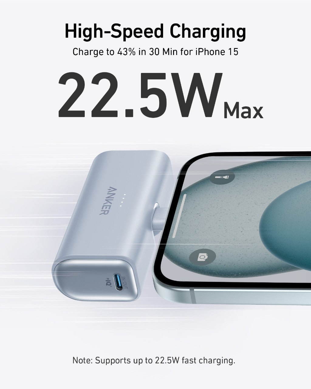 Anker Nano Power Bank (22.5W, Built - In USB - C Connector) - Black Girl Golf