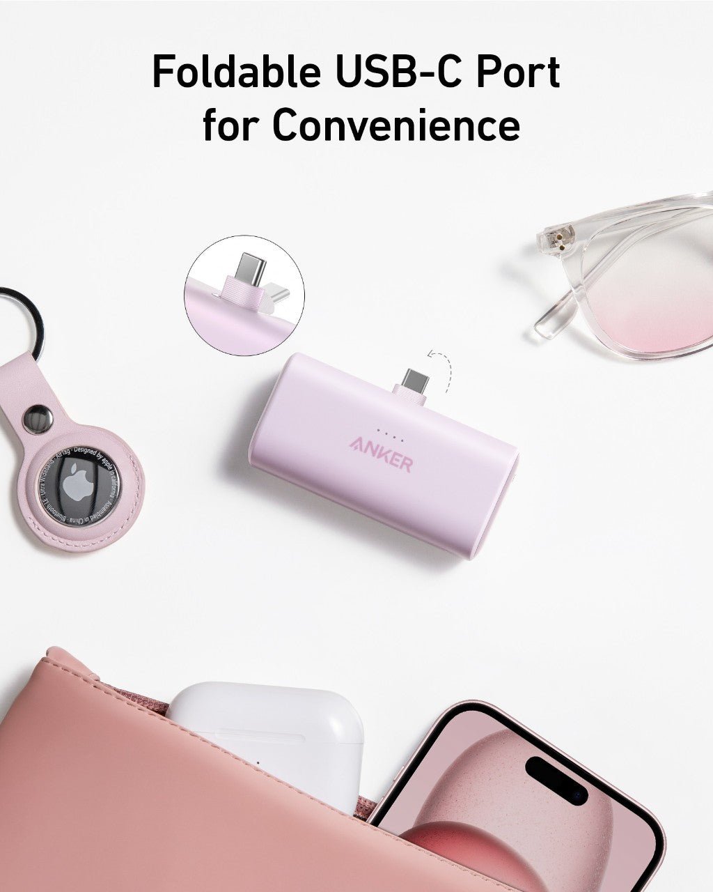 Anker Nano Power Bank (22.5W, Built - In USB - C Connector) - Black Girl Golf